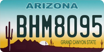 AZ license plate BHM8095