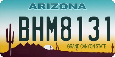 AZ license plate BHM8131