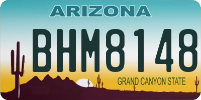 AZ license plate BHM8148