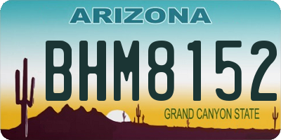 AZ license plate BHM8152