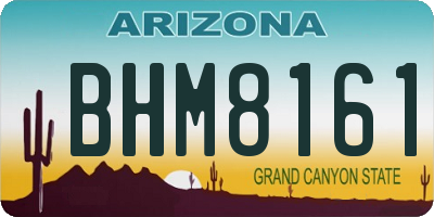 AZ license plate BHM8161