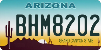 AZ license plate BHM8202