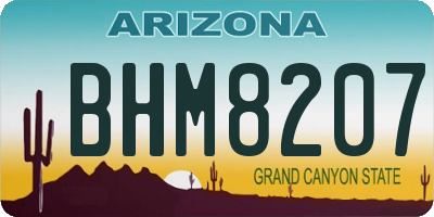 AZ license plate BHM8207