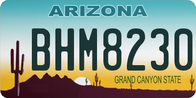 AZ license plate BHM8230