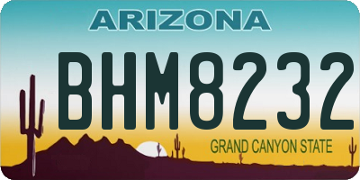 AZ license plate BHM8232