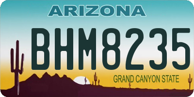 AZ license plate BHM8235