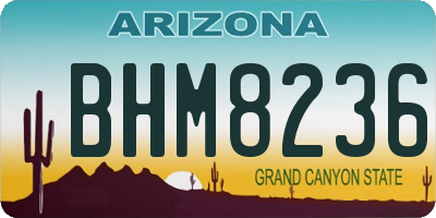 AZ license plate BHM8236