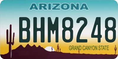 AZ license plate BHM8248