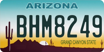 AZ license plate BHM8249
