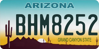 AZ license plate BHM8252