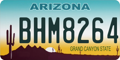 AZ license plate BHM8264