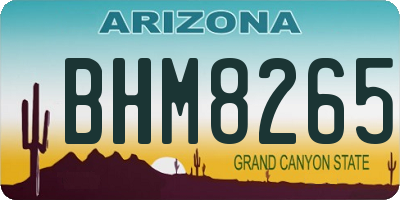 AZ license plate BHM8265