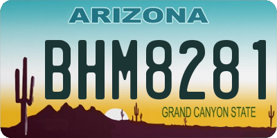AZ license plate BHM8281