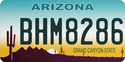 AZ license plate BHM8286
