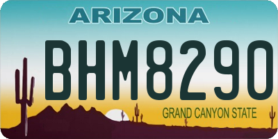 AZ license plate BHM8290