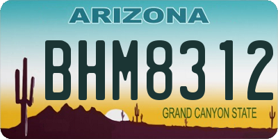 AZ license plate BHM8312