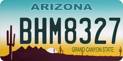 AZ license plate BHM8327