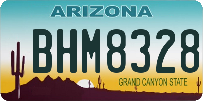 AZ license plate BHM8328