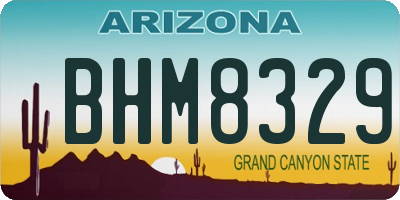 AZ license plate BHM8329