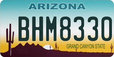 AZ license plate BHM8330