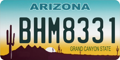 AZ license plate BHM8331