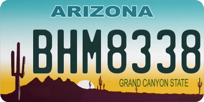 AZ license plate BHM8338