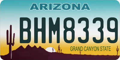 AZ license plate BHM8339