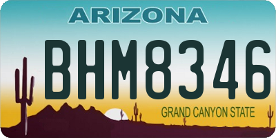 AZ license plate BHM8346