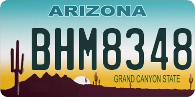 AZ license plate BHM8348