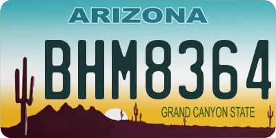 AZ license plate BHM8364