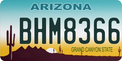 AZ license plate BHM8366