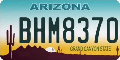 AZ license plate BHM8370