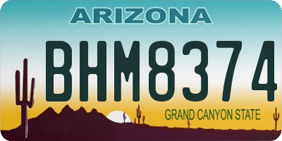 AZ license plate BHM8374