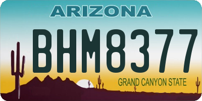 AZ license plate BHM8377
