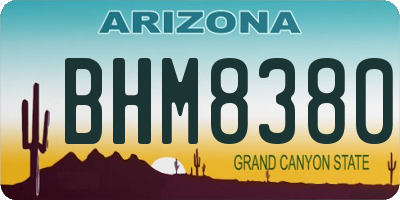 AZ license plate BHM8380