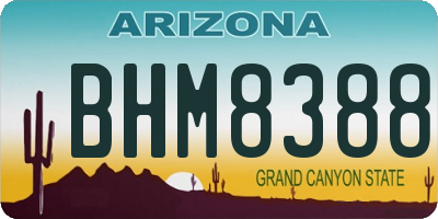 AZ license plate BHM8388