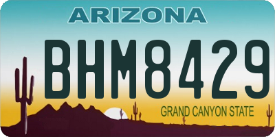 AZ license plate BHM8429