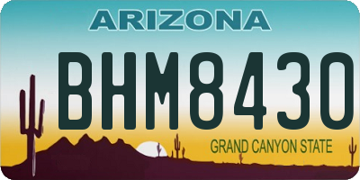 AZ license plate BHM8430