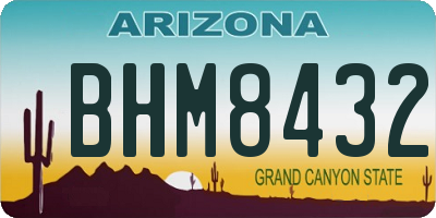 AZ license plate BHM8432
