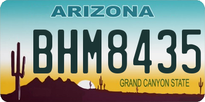 AZ license plate BHM8435