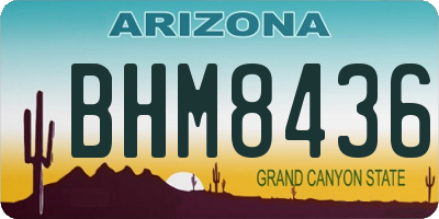 AZ license plate BHM8436