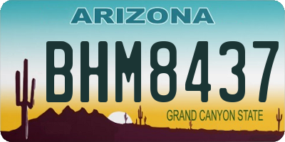 AZ license plate BHM8437