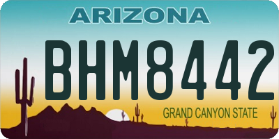 AZ license plate BHM8442