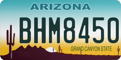 AZ license plate BHM8450