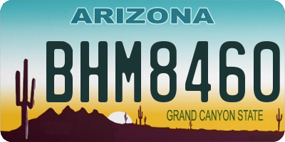 AZ license plate BHM8460