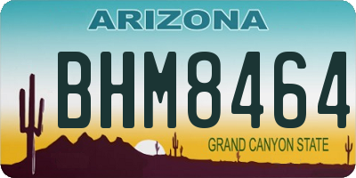AZ license plate BHM8464