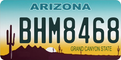 AZ license plate BHM8468