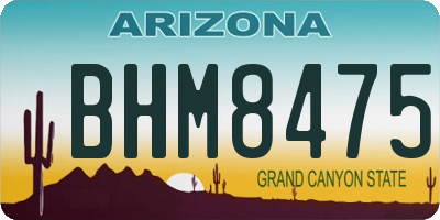 AZ license plate BHM8475