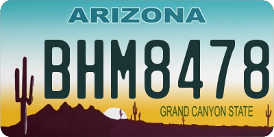 AZ license plate BHM8478