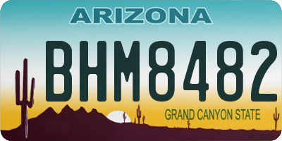 AZ license plate BHM8482
